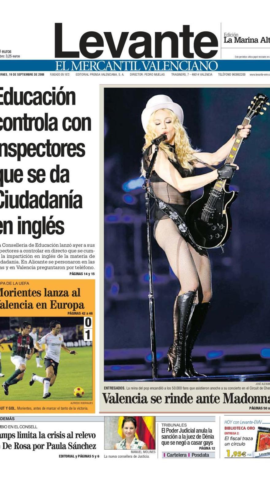 Podría Madonna actuar con su gira en València Levante EMV