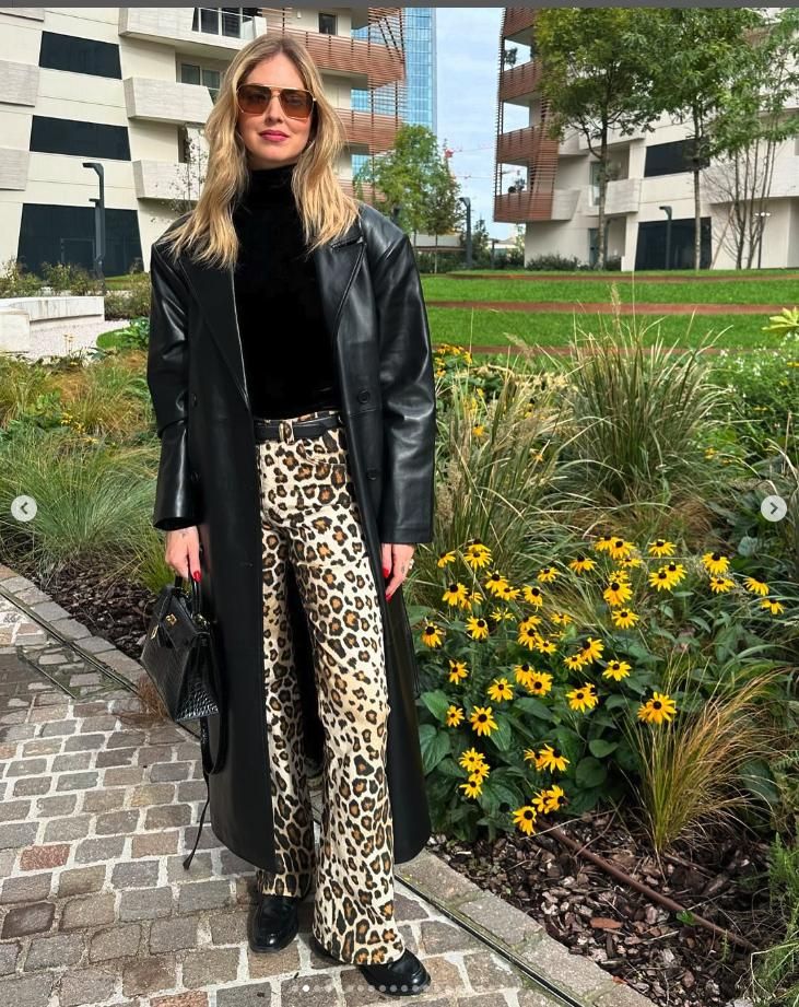 Chiara Ferragni Pantalones Leopardo Chiara Ferragni Demuestra Que Los