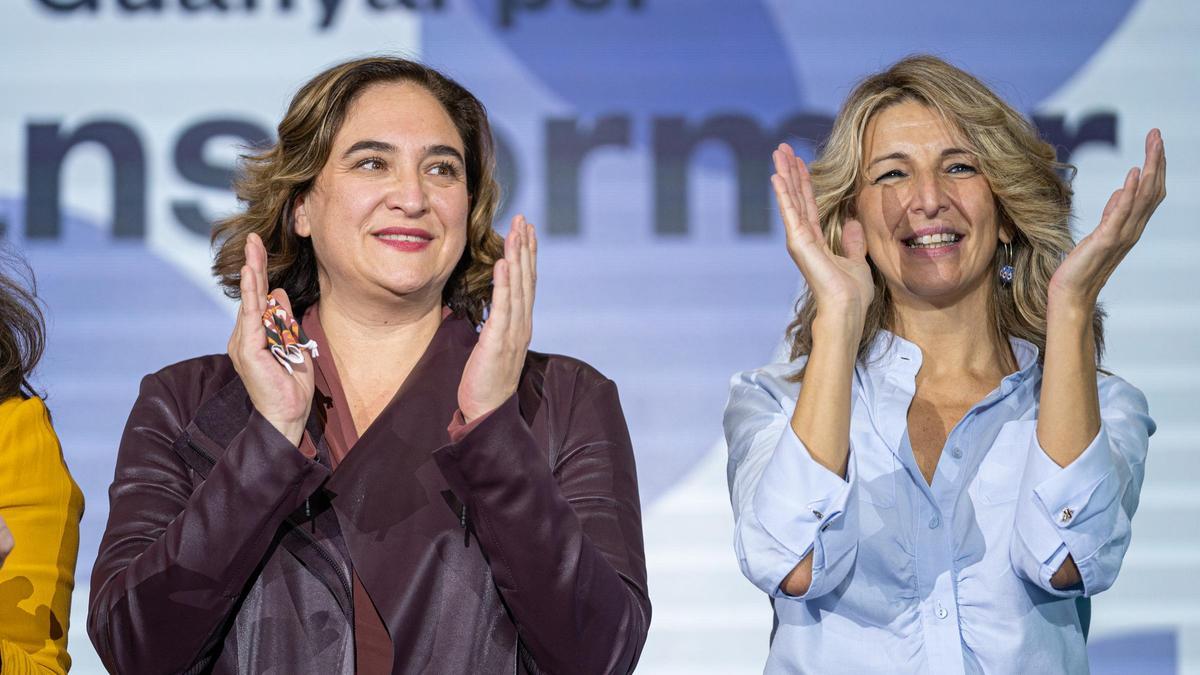 Yolanda Díaz, junto a  Ada Clau