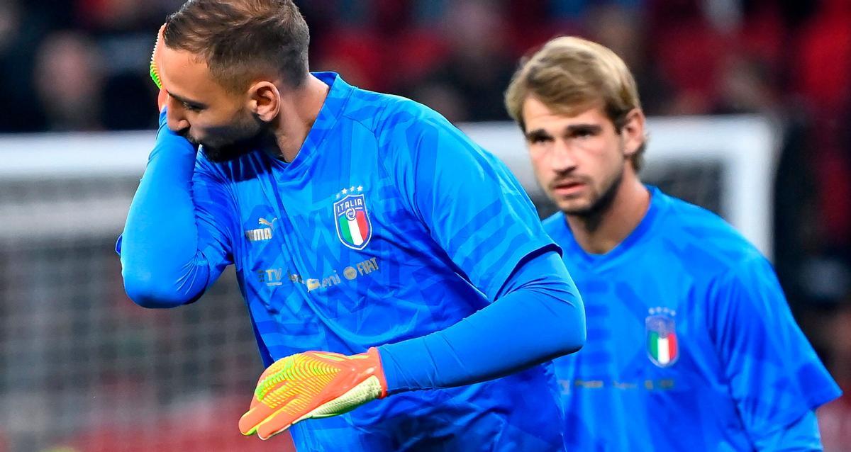 Donnarumma en el partido de la Nations League
