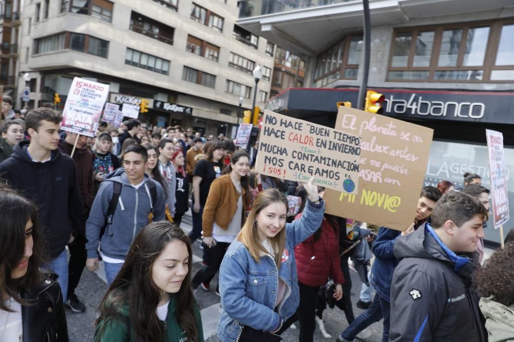 Protestas de estudiantes en Gijón