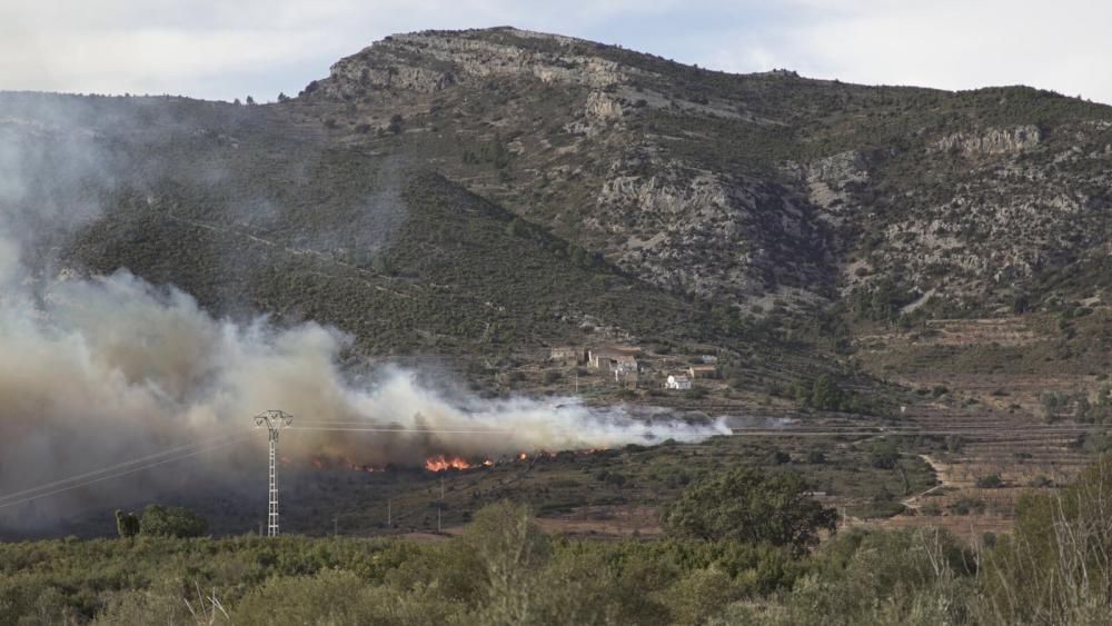 Incendio forestal en Culla