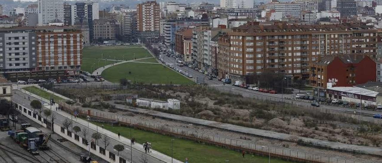 Una vista del suelo afectado por los proyectos del plan de vías.