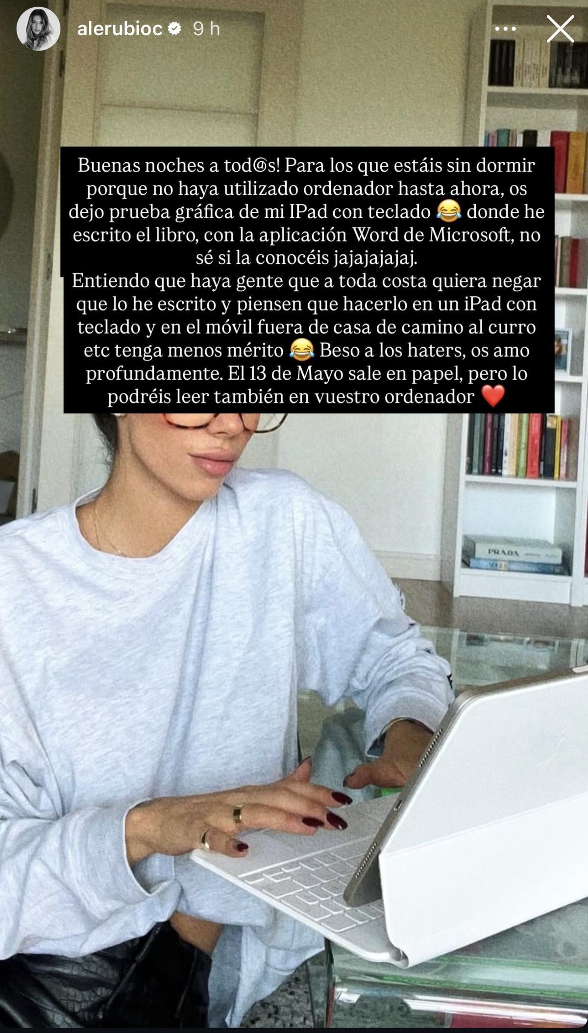 Alejandra Rubio manda un beso a sus haters por las críticas