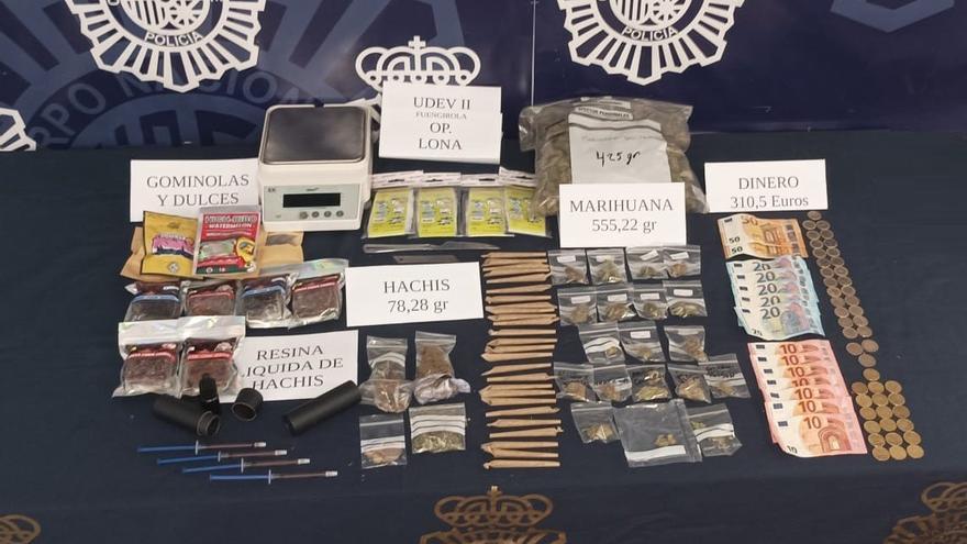 Desmantelado en Fuengirola un local con apariencia de club de cannabis donde se traficaba con drogas