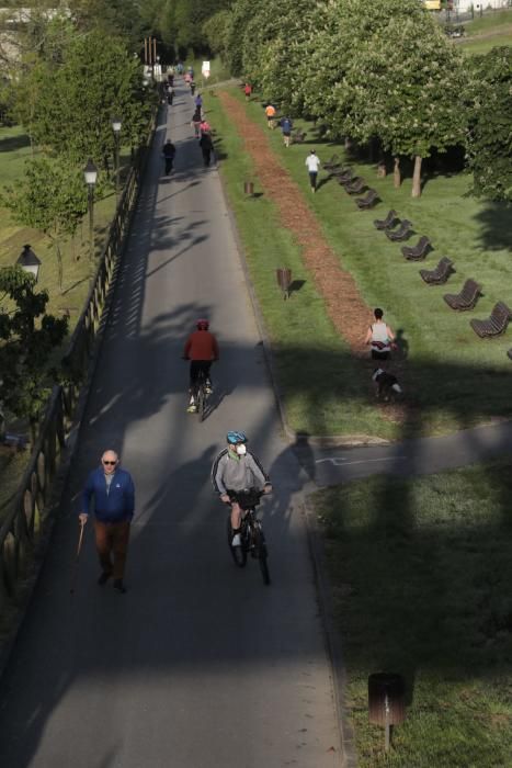 Primer día para poder salir a hacer deporte por tramos horarios en Asturias.