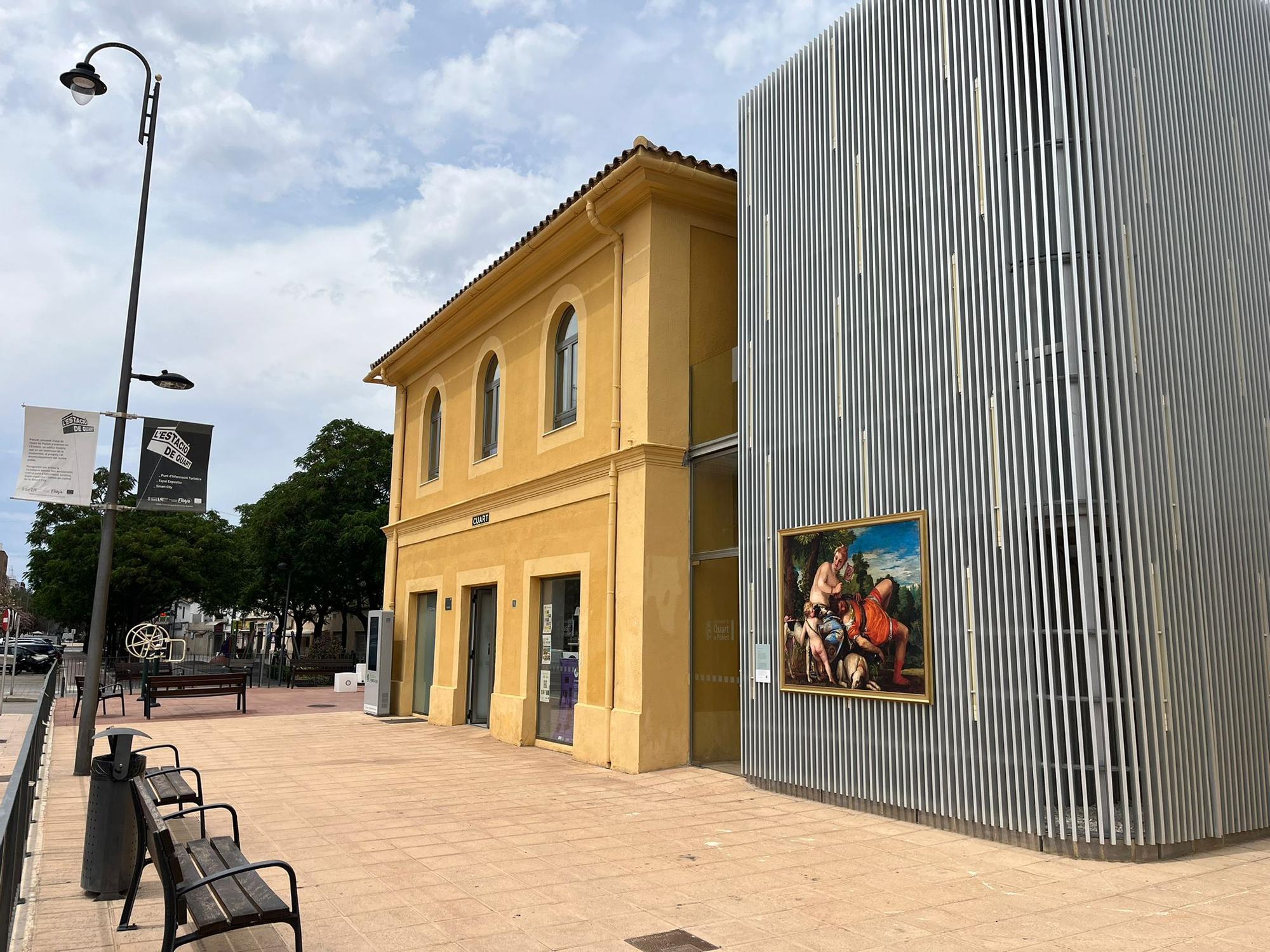 "Venus y Adonis", de Veronese, en la antigua estación de Quart de Poblet.
