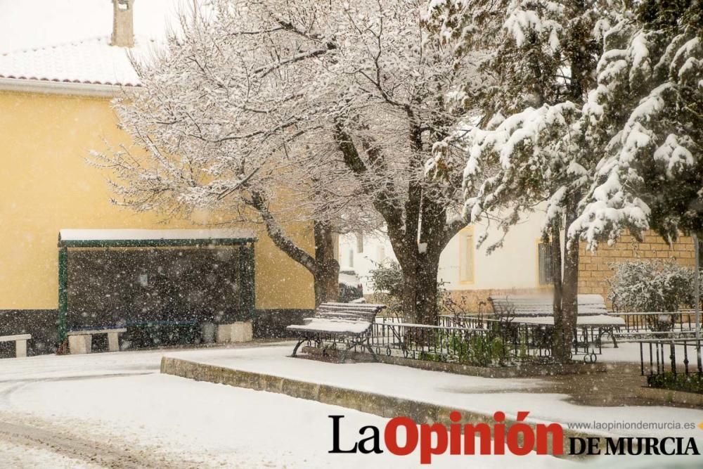 Nieve en las pedanías altas del Noroeste