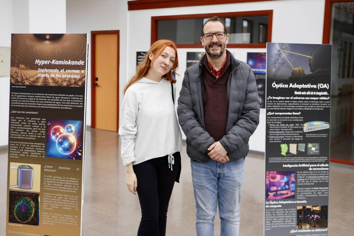 Lucía y Diego Cabero, a la salida del planetario de Marina Civil en las jornadas del eclipse.