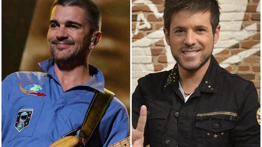 Los cantantes Juanes y Pablo López