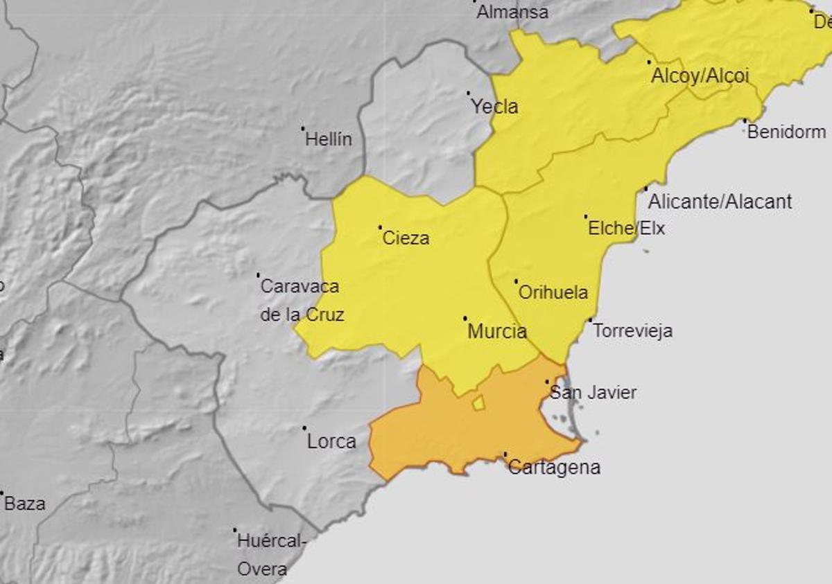 Mapa de alerta meteorológica