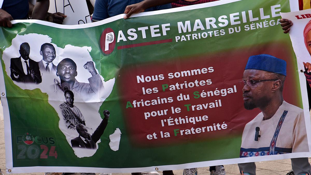 Manifestación de la oposición senegalesa.