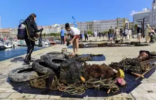 Refugallos para visibilizar o estado do fondo do mar da Coruña