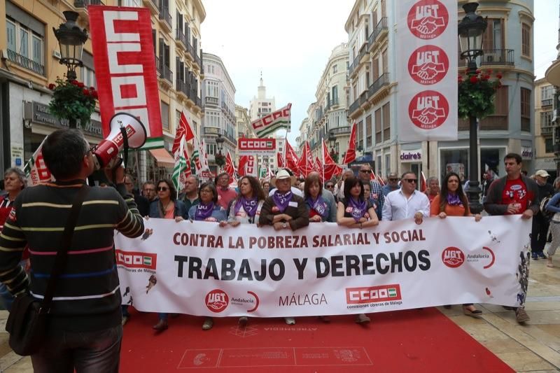 Manifestación del Primero de Mayo en Málaga