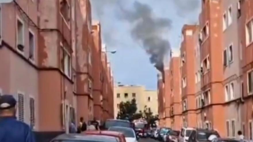 La carga de una batería, posible causa del incendio de Escaleritas