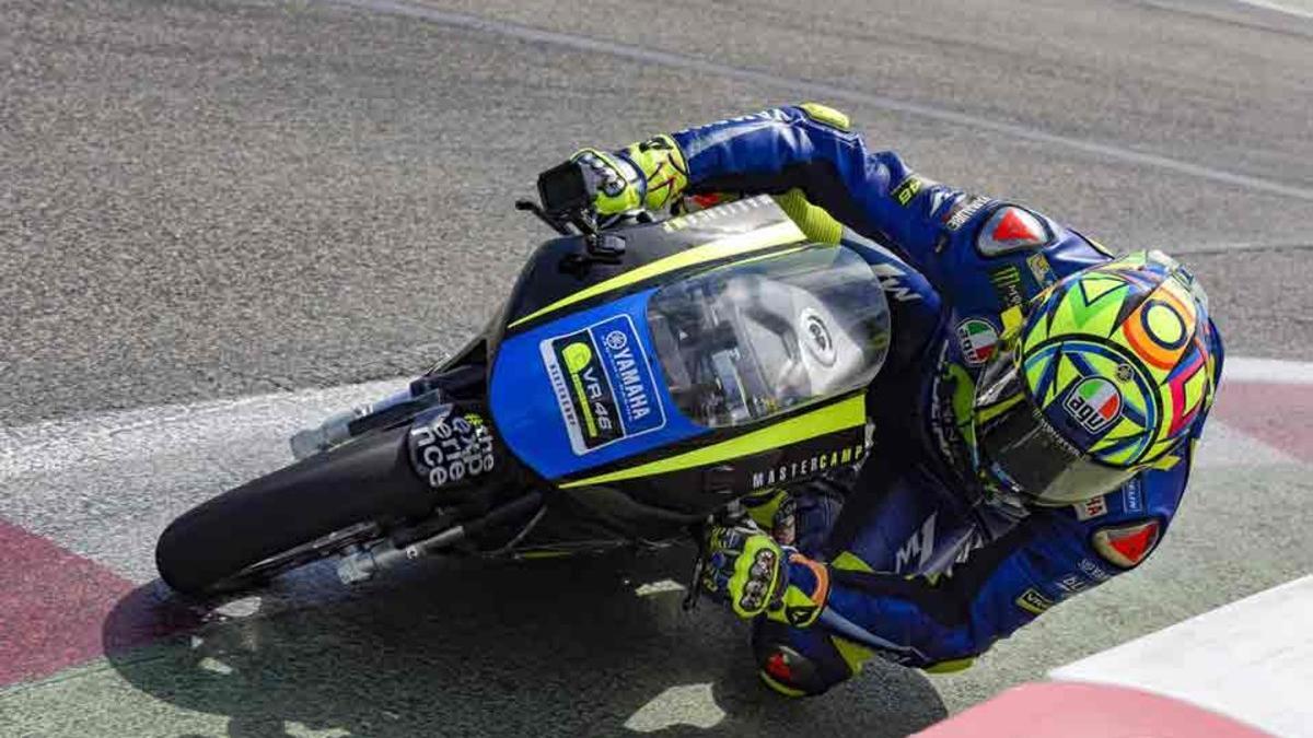 Rossi se probó en Misano