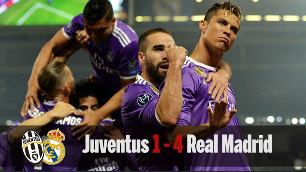 Las mejores imágenes del Juventus - Real Madrid (1-4). Final Champions League