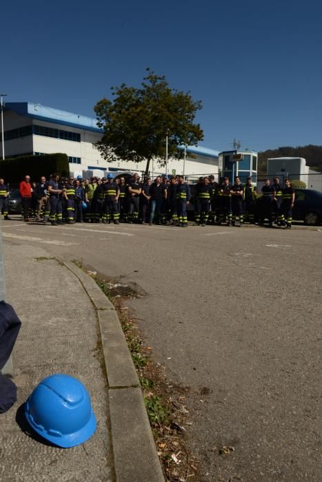 Protestas trabajadores Thyssen Airports en Baiña