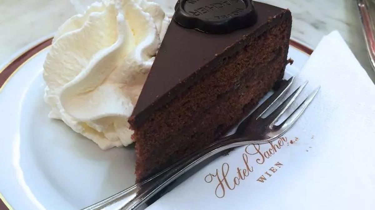 La tarta Sacher original del Hotel Sacher, en Viena.