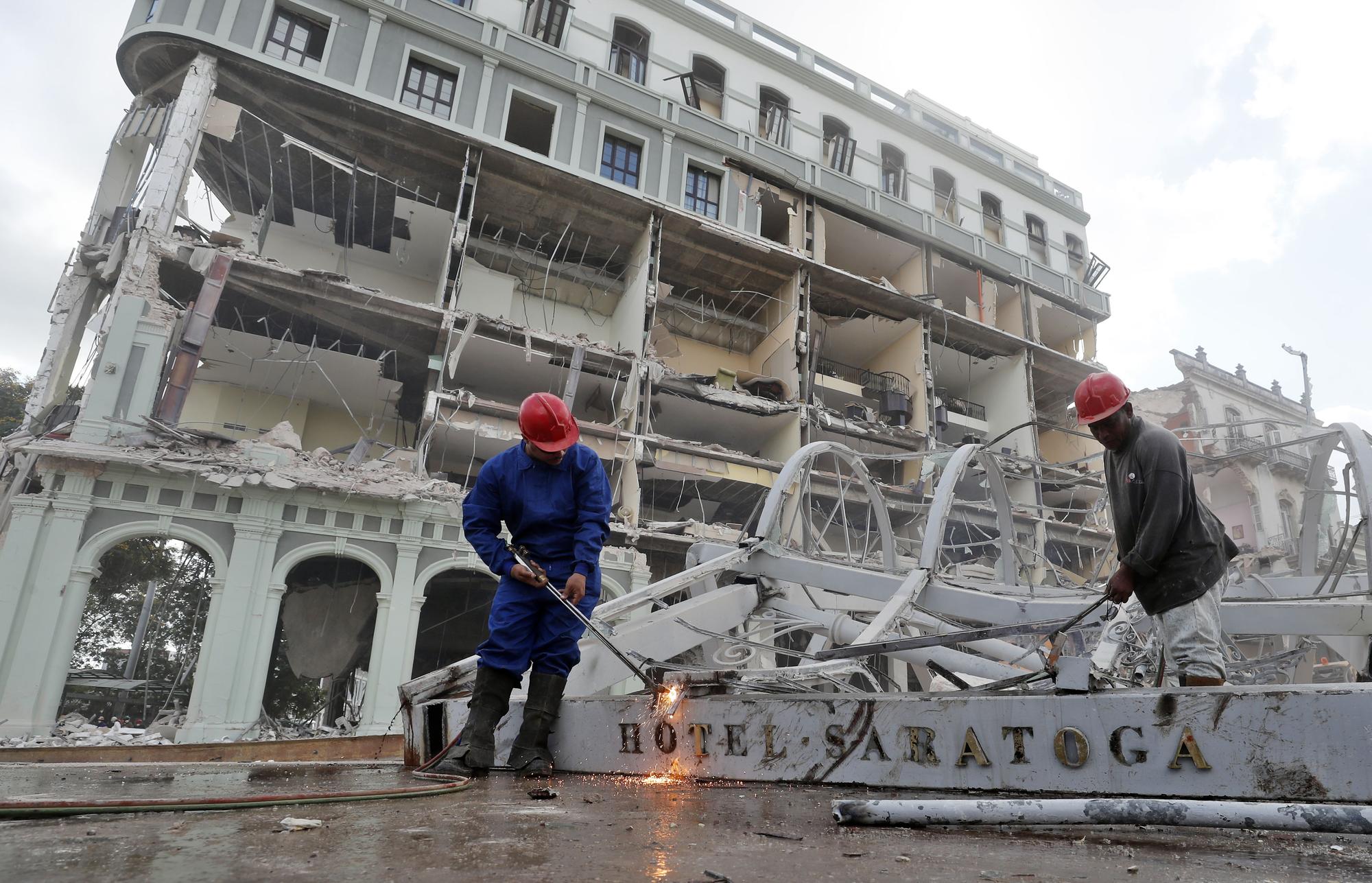 Así quedó el Hotel Saratoga tras la explosión de La Habana