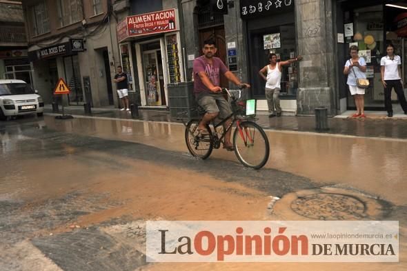 Inundación en el centro de Murcia