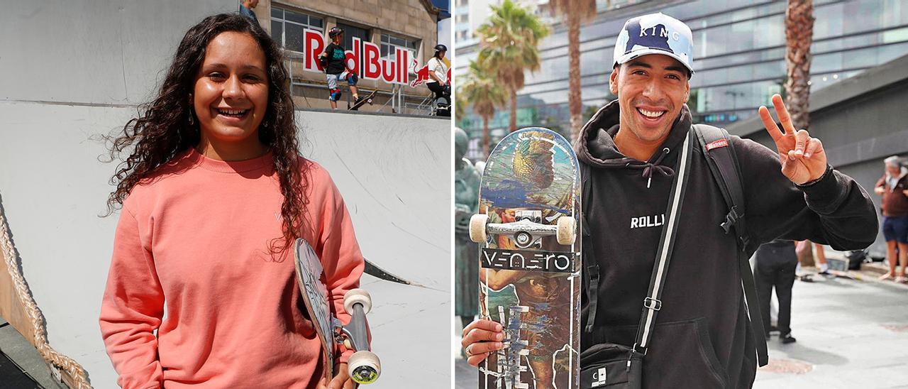 Los &quot;skater&quot; Julia Benedetti y Christian Estrada