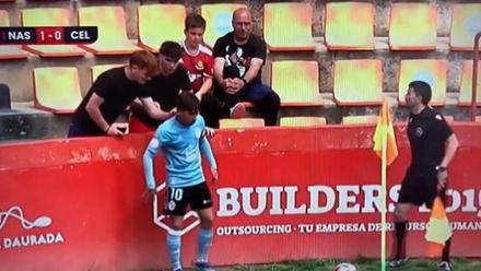 ¡Impresentable! Esto sucedía entre un aficionado y un jugador del Celta B