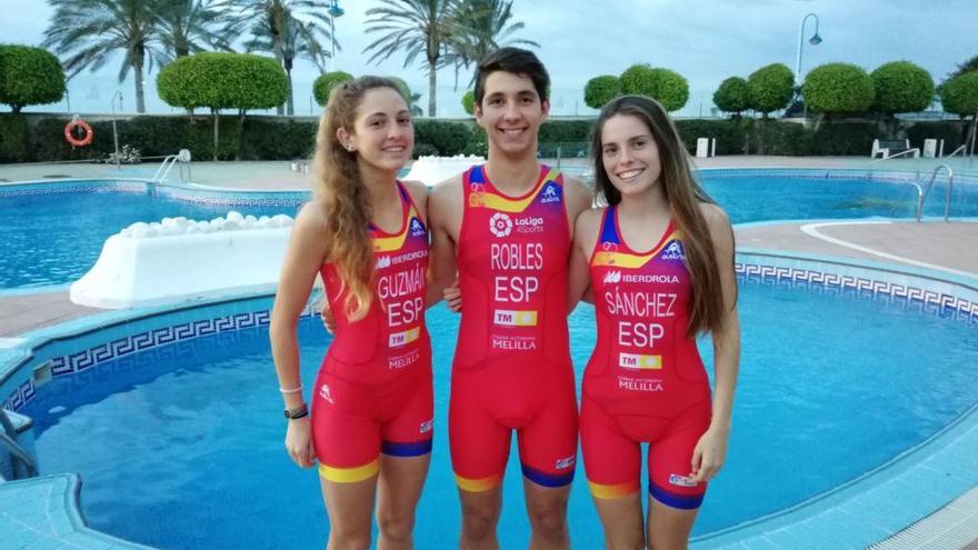 Guzmán, Sánchez y Robles se clasifican para la Copa de Europa de Triatlón