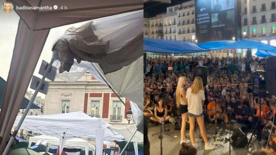 La mallorquina Samantha Hudson se suma a la acampada de Sol: «A la mierda el fascismo y el gobierno progresista»