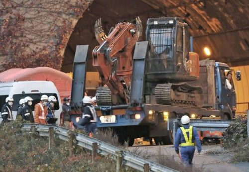 Derrumbe en un túnel en Japón