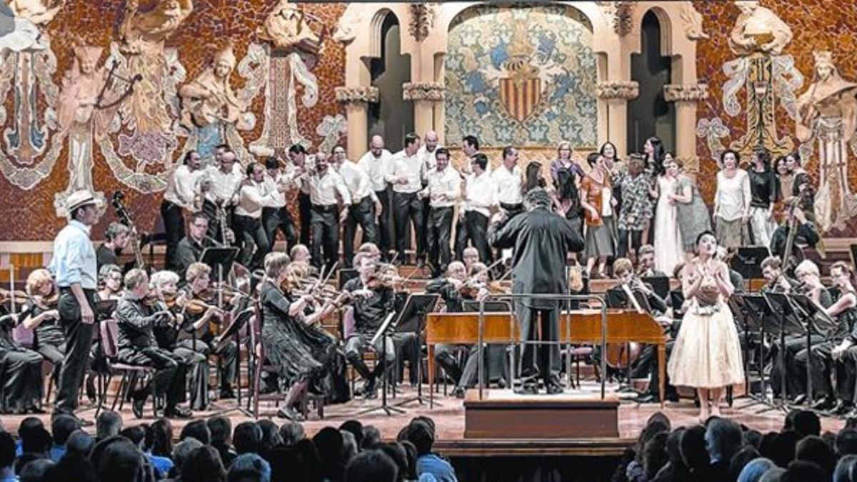 Un momento del concertante de la ópera 'Don Giovanni', la noche del miércoles, en el Palau.