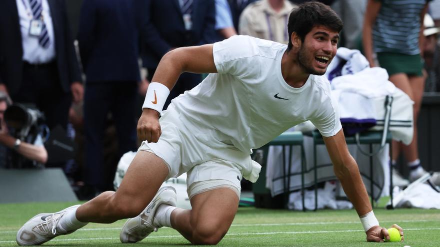 Alcaraz win at Wimbledon in pictures