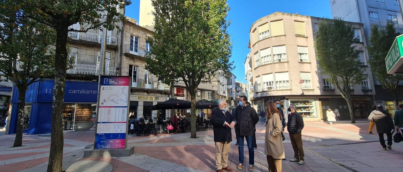 La comitiva del Ayuntamiento de Elda durante su visita a Pontevedra.