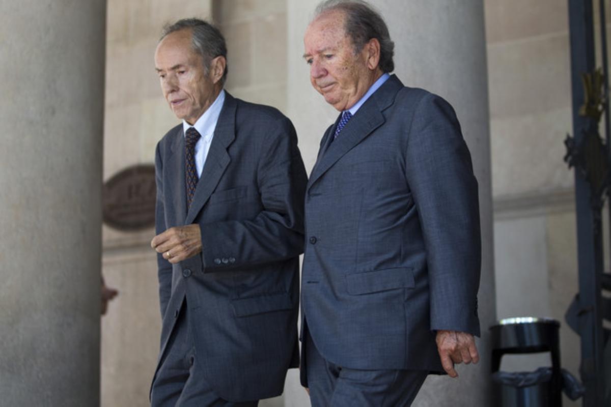 Josep Lluís Núñez i el seu advocat, el juliol del 2011.