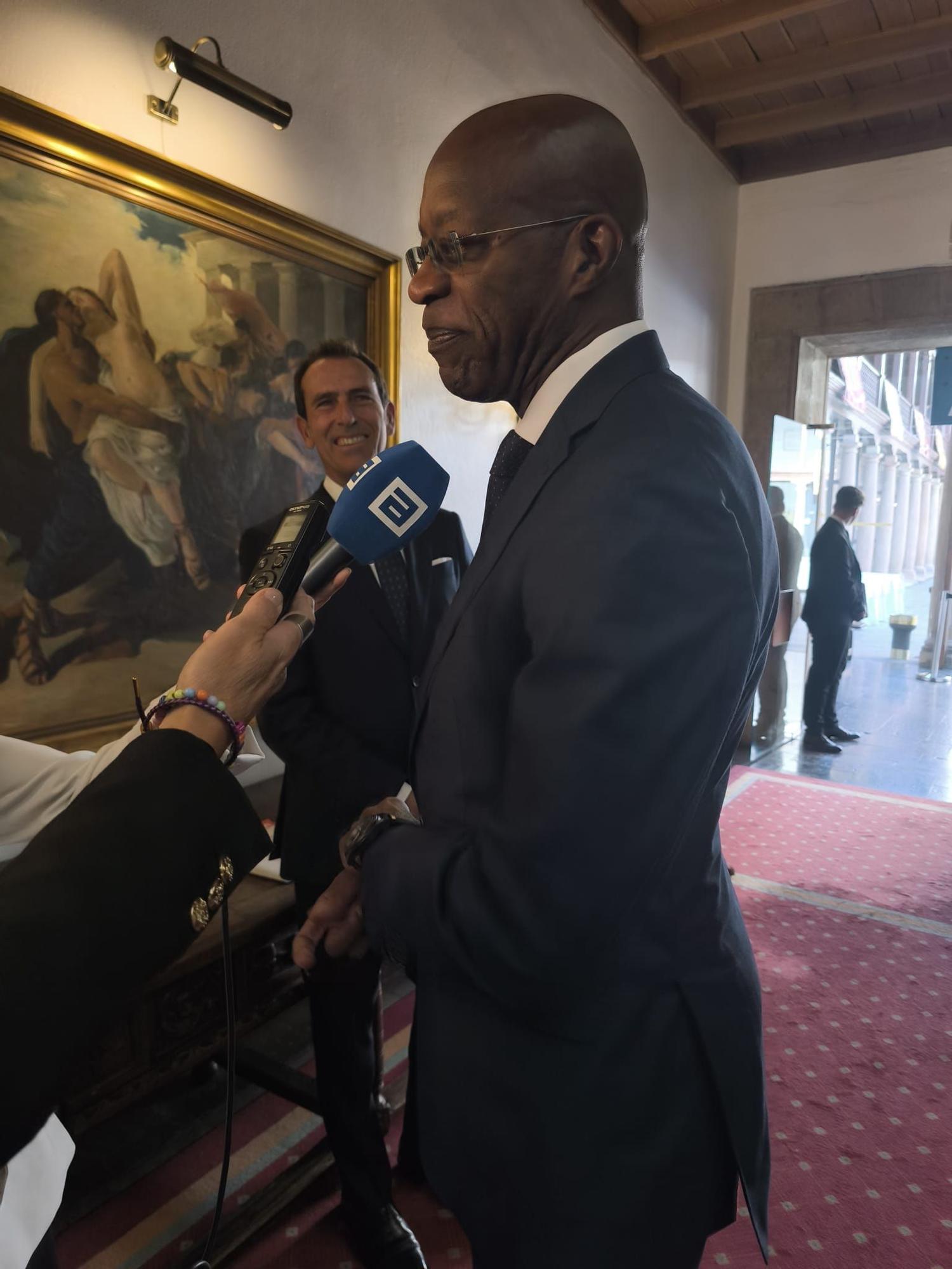 Edwin Moses, en los pasillos del Hotel de la Reconquista