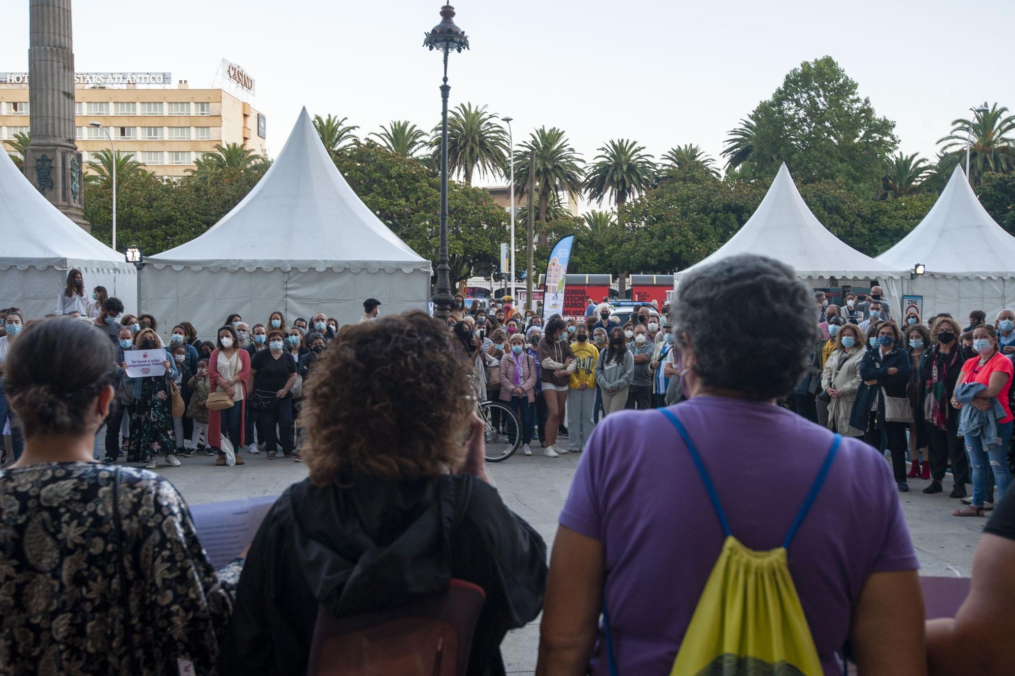 Concentración en el Obelisco por el crimen machista de O Birloque