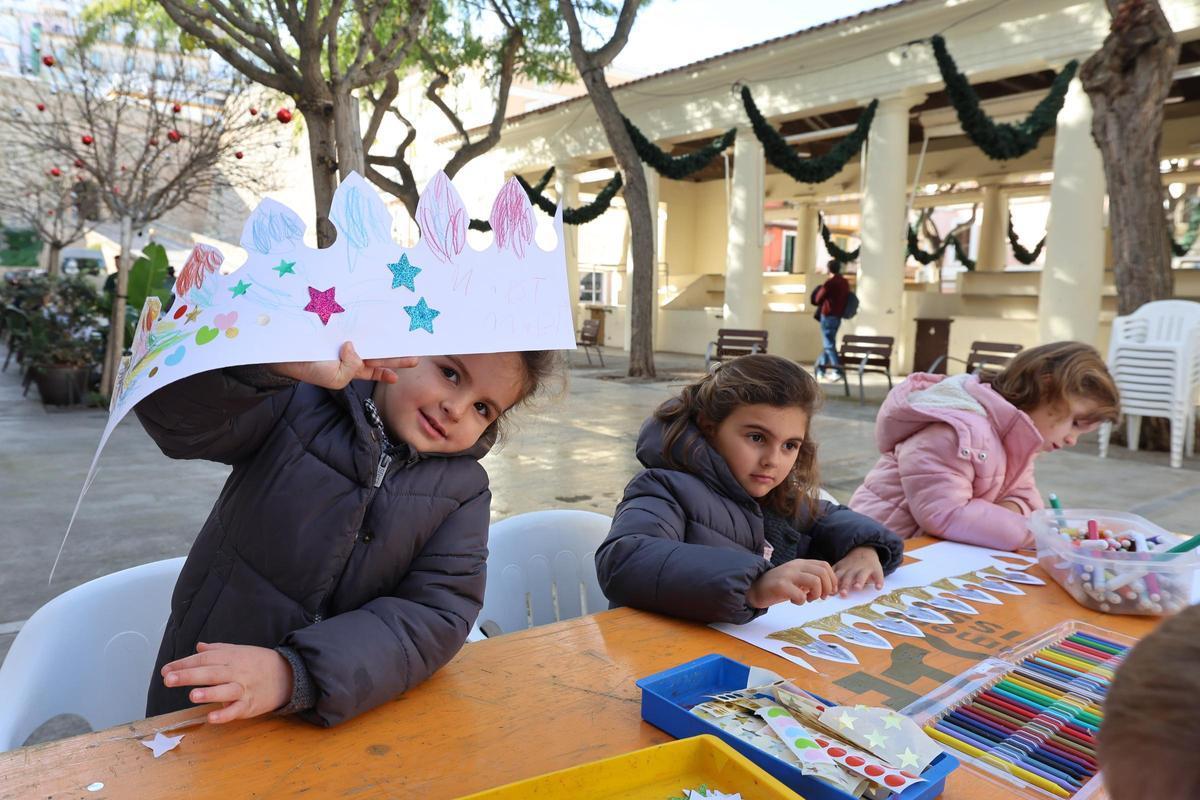 Actividades infantiles durante la entrega de las cartas al paje real en Ibiza