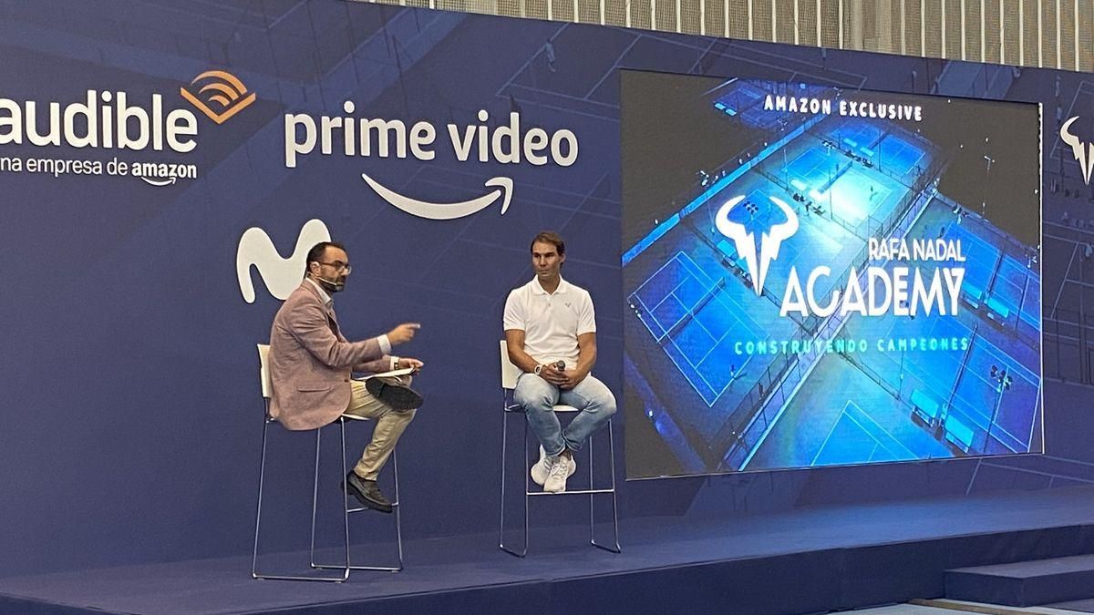Rafa Nadal during the presentation of the documentary about his Academy. Rafa Nadal during the presentation of the documentary about his Academy.