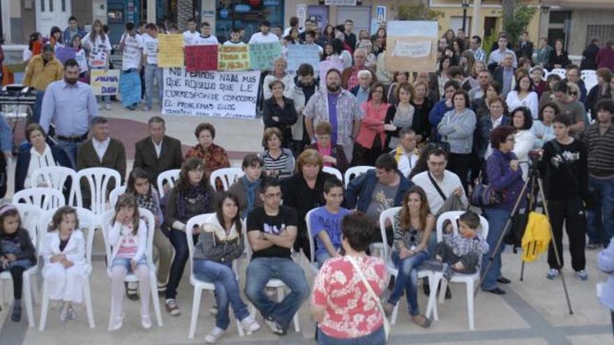 La plaza de la Libertad acogió la manifestación.