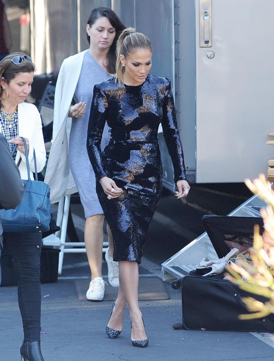 El look 'total black' de JLo para American Idol