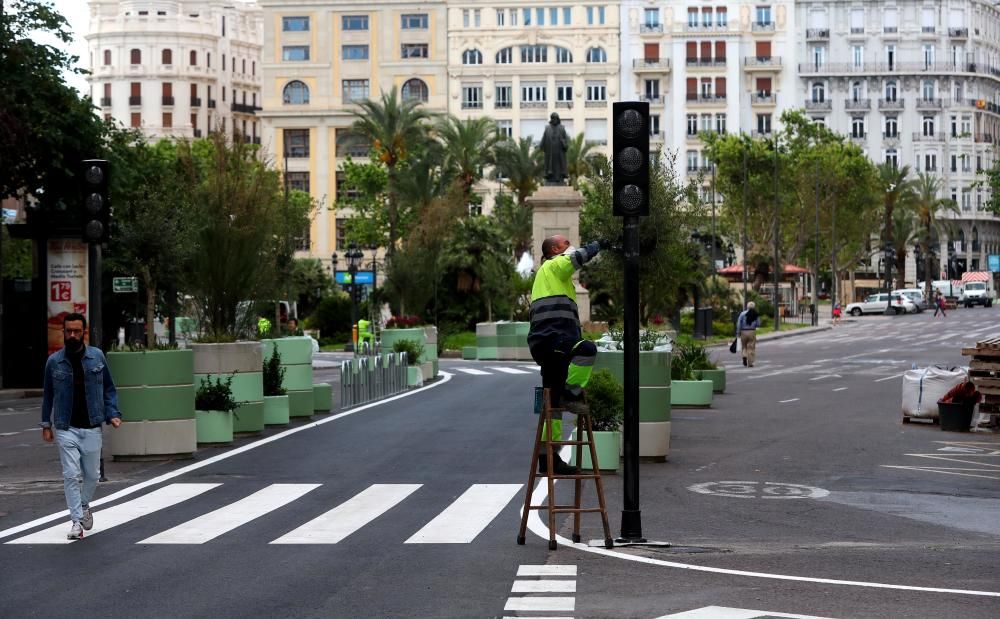 Siguen las obras de la plaza del Ayuntamiento