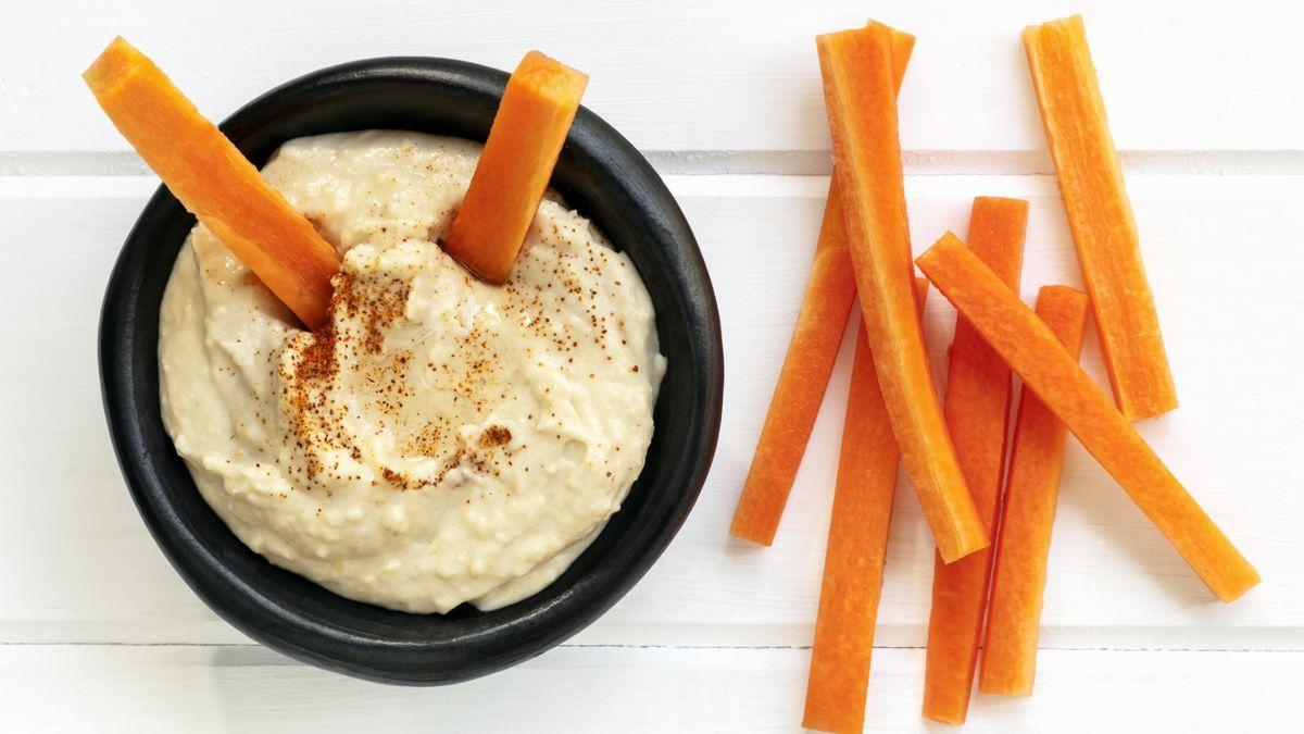 Hummus con zanahoria.