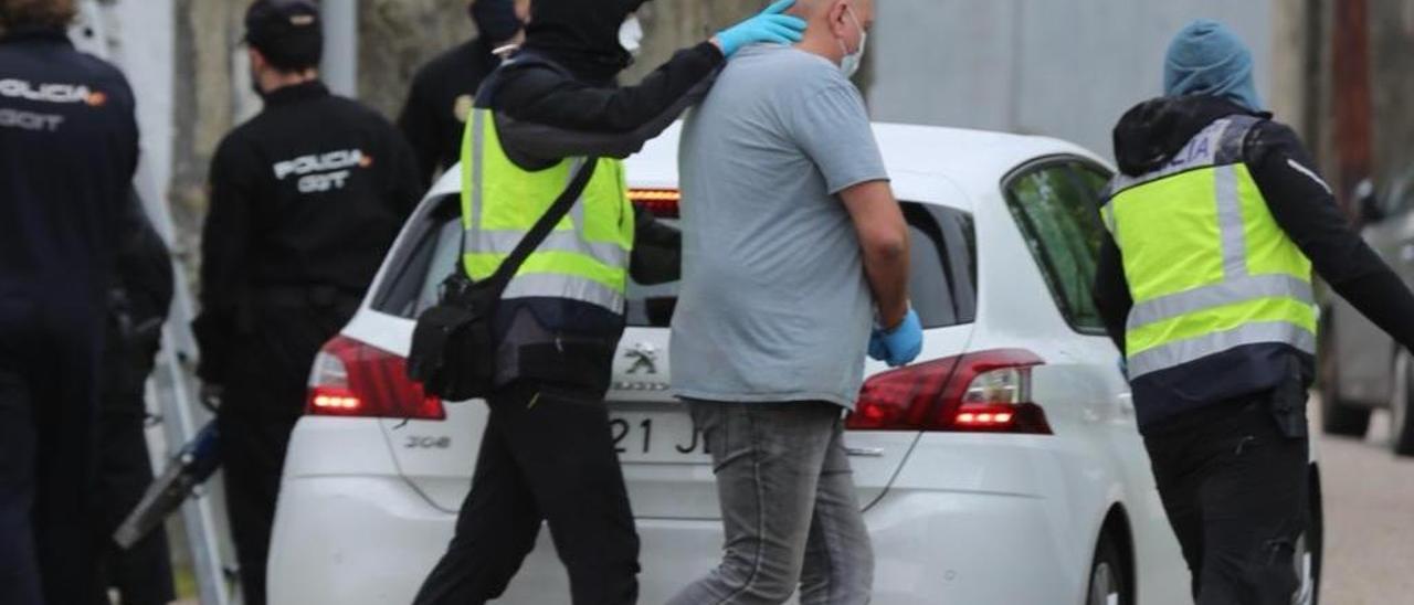 Uno de los detenidos ayer por los cuerpos de seguridad. // Miguel Muñiz Domínguez