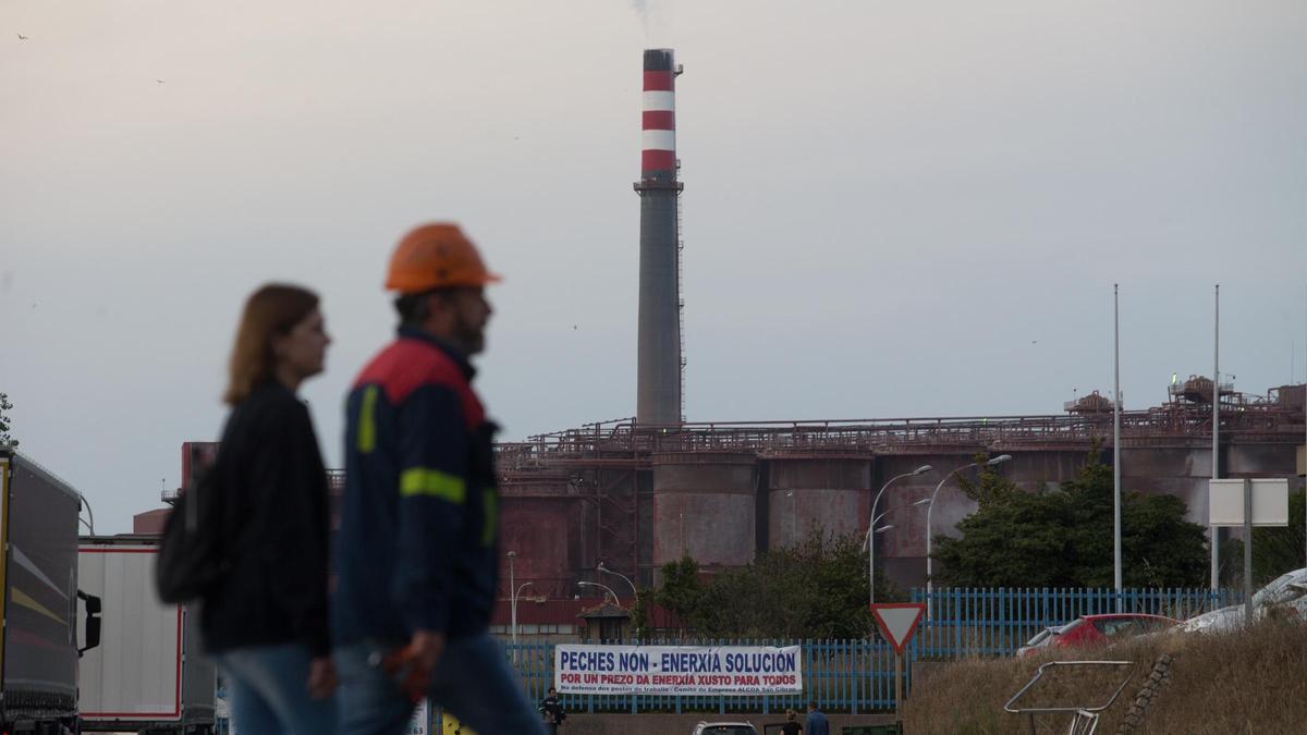 Imagen de la fábrica de Alcoa en San Cibrao.