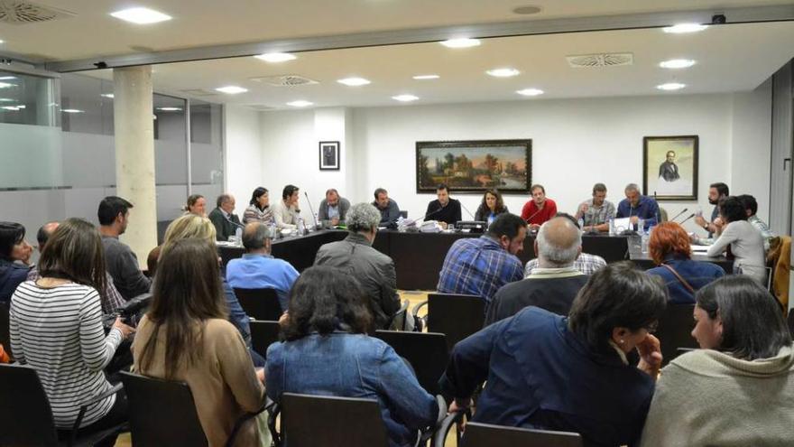 Un momento del Pleno del miércoles en el Ayuntamiento de Ribadesella.