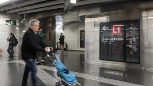 La estación de Fondo, actual final de la línea 1 del Metro, en Santa Coloma de Gramenet