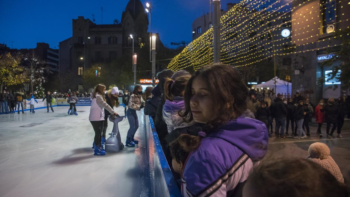 Inauguració de la pista de gel a Manresa