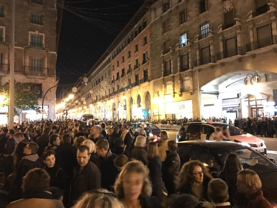 Am Samstagabend (3.12.) versammelten sich Residenten und Mallorca-Urlauber in Palmas Innenstadt, um dabei zu sein, wie die Weihnachtsbeleuchtung eingeschaltet wird.