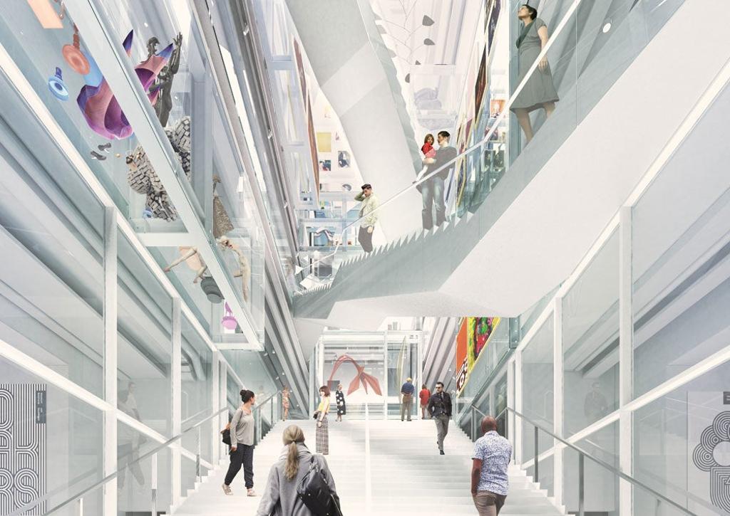 Recreación del interior del Depot Boijmans Van Beuningen. Diseño: MVRDV. 