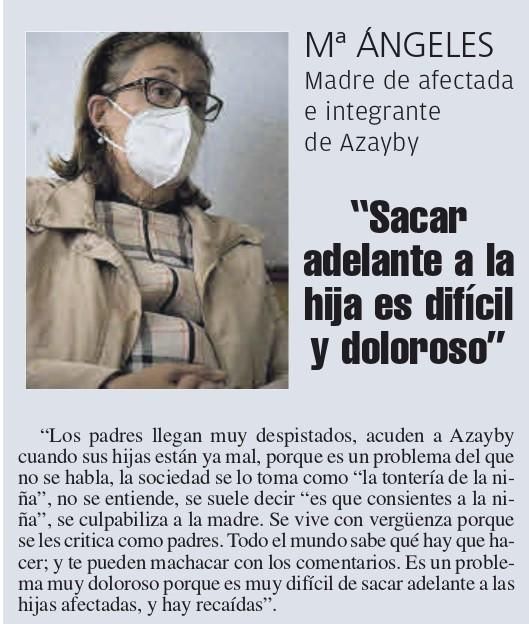 Mari Ángeles, madre de afectada